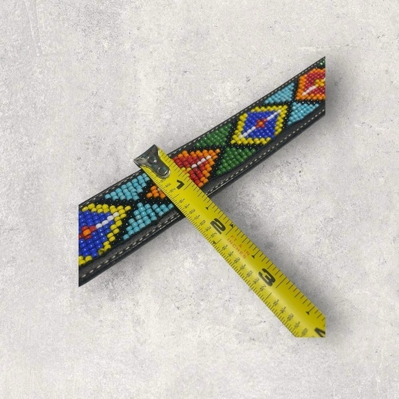 Gap Vintage Genuine Leather Multicolored Beaded Belt main image 4